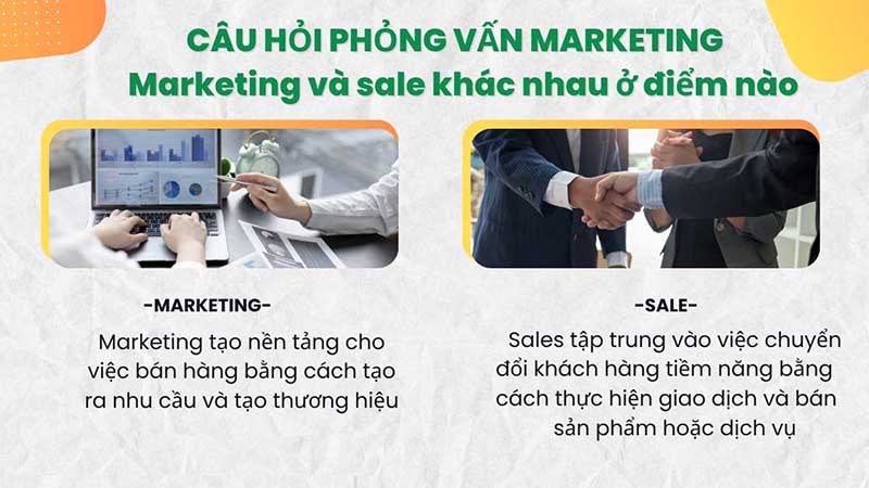 Marketing và sale khác nhau ở điểm nào